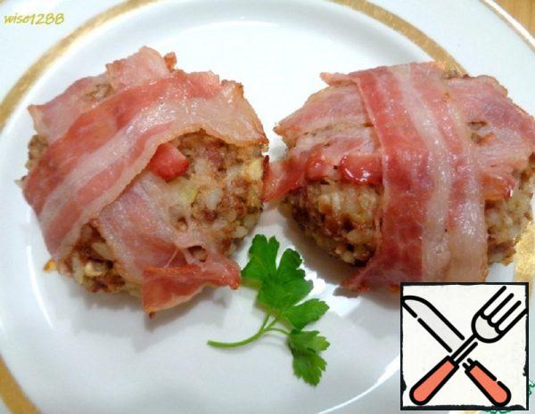 Meatballs in Smoked Bacon with Filling Recipe