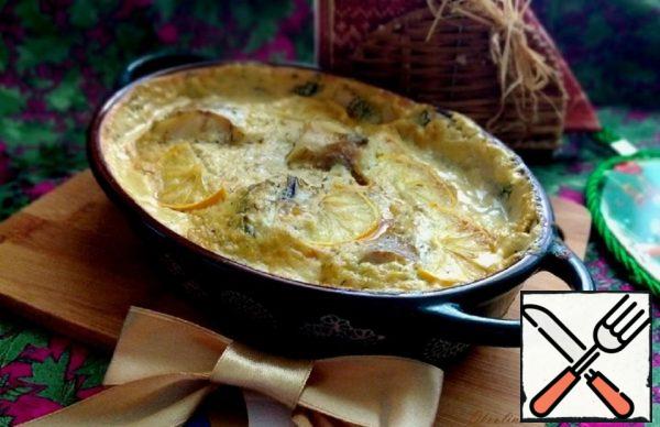 Baked Pollock in Cheese and Pepper Sauce Recipe