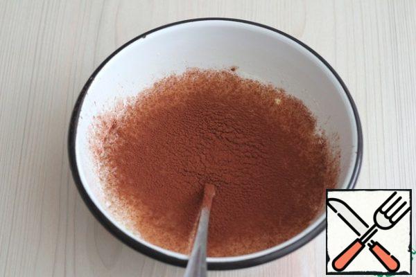 Then add cocoa powder (1 tsp)
