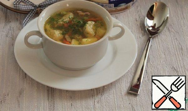 Chicken and Vegetable Soup with Cheese Dumplings Recipe