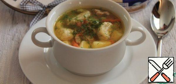 Pour the soup into cups, add the herbs and serve.

Enjoy your meal!!!