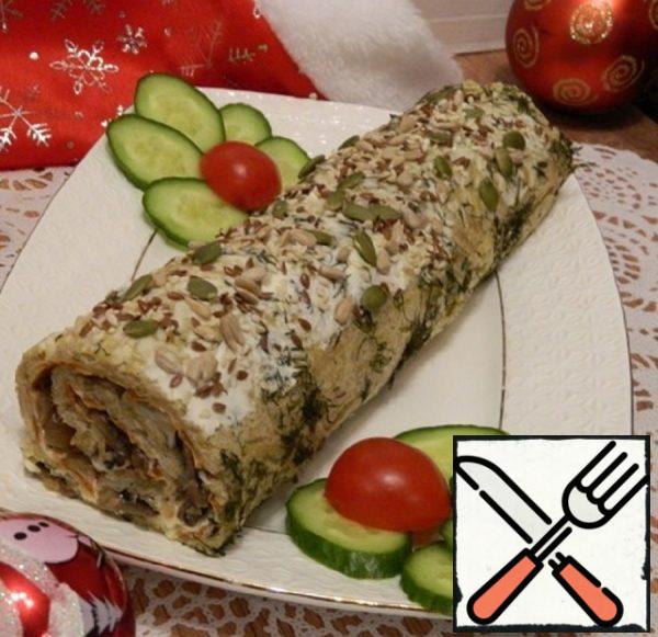 Potato Roll with Mushrooms and Cheese Recipe