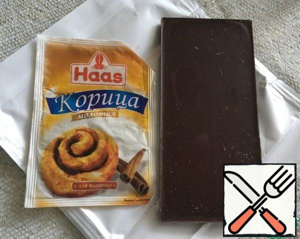 We take chocolate and cinnamon.