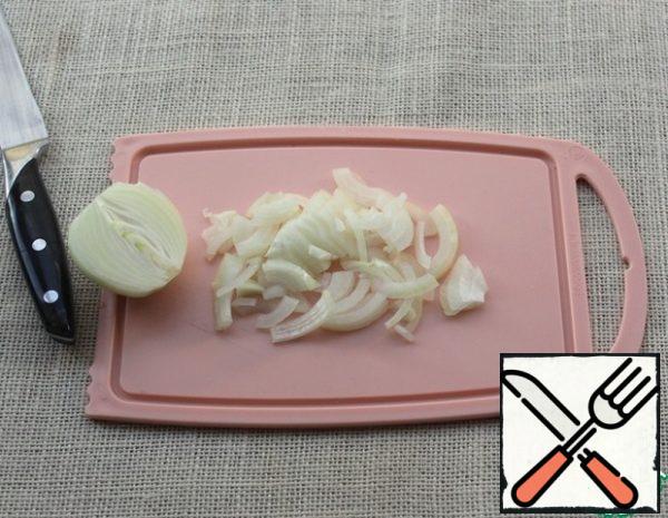 Peel and chop the onion.