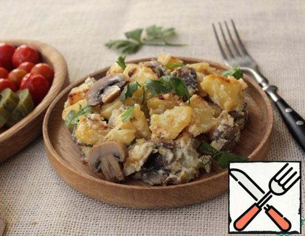 Potatoes with Mushrooms in Sour Cream Recipe