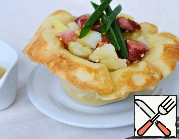 Warm Potato Salad in Tortilla Recipe