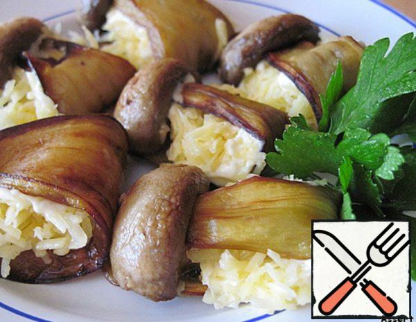 Eggplant Appetizer with Mushrooms and Cheese Recipe