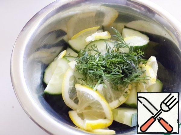 Chop the dill or any other herbs.