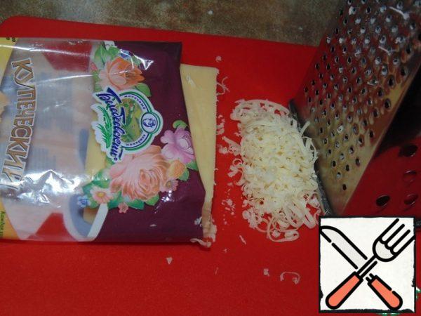 cheese grated on a fine grater.
