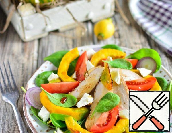 Chicken Salad with baked Pumpkin Recipe