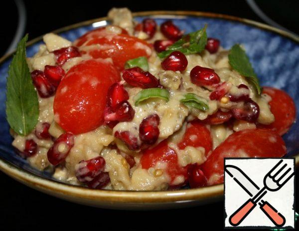 Salad with roasted Eggplant with Pomegranate Recipe