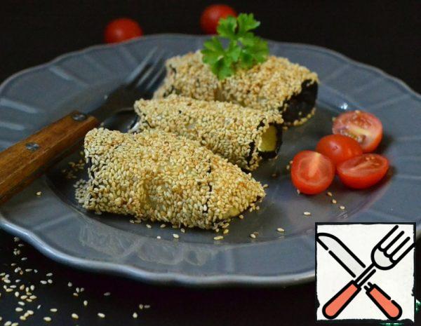 Eggplant Rolls in Sesame Seeds Recipe