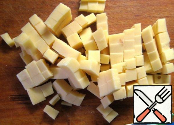 Also slice the cheese.