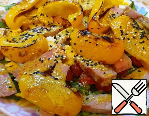 Salad with Tuna and Peppers on the Grill Recipe