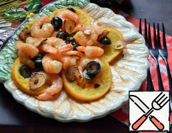 Prawns with fried Oranges Recipe