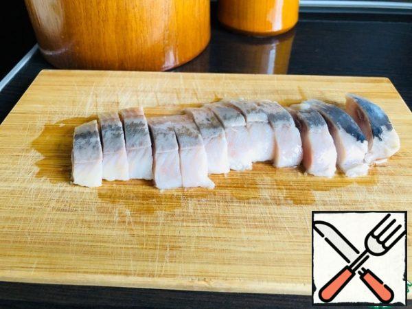 5. Herring fillets cut into pieces a La carte.