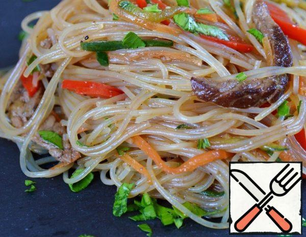 Salad with Funchosa and Beef Recipe