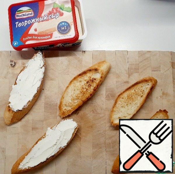 Cool a little and spread with cottage cheese.