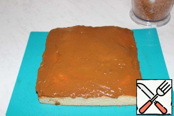 Lubricate with boiled condensed milk.