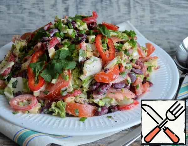 Vegetable Salad with Beans and Cheese Recipe
