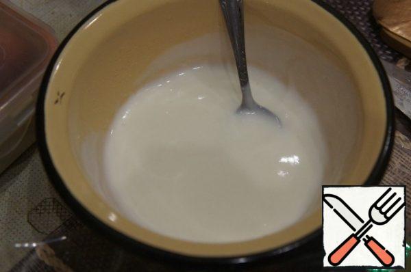 Mix sour cream, mayonnaise and lemon juice.
You can use Greek yogurt with lemon juice.