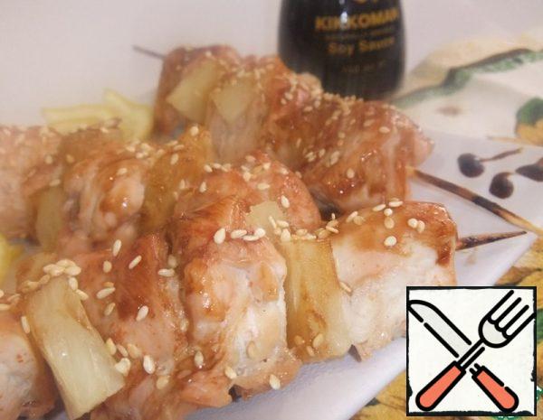 Chicken Skewer with Pineapples Recipe