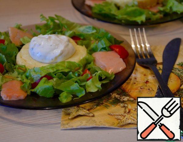 Salad with Salmon and Cheese Souffle Recipe