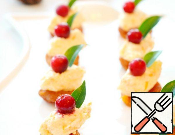 Cheese Canapes with dried Apricots Recipe