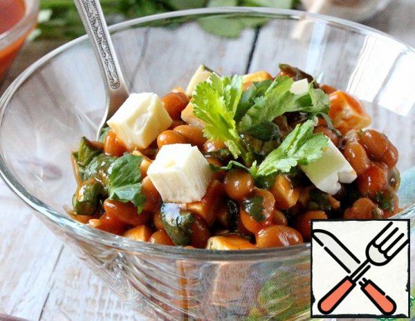 Spicy Bean Salad with Cheese Recipe
