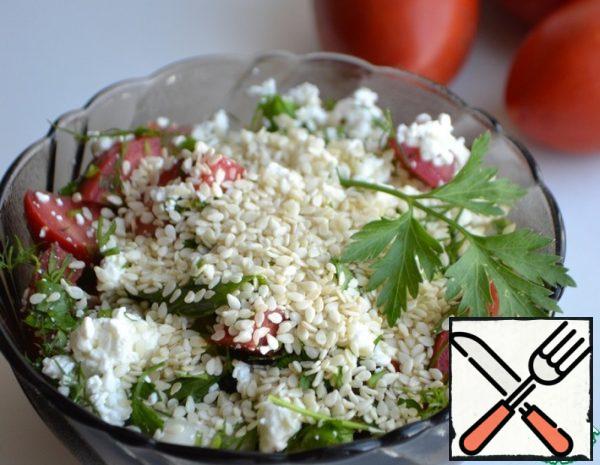 Cottage Cheese Salad with Sesame Seeds Recipe