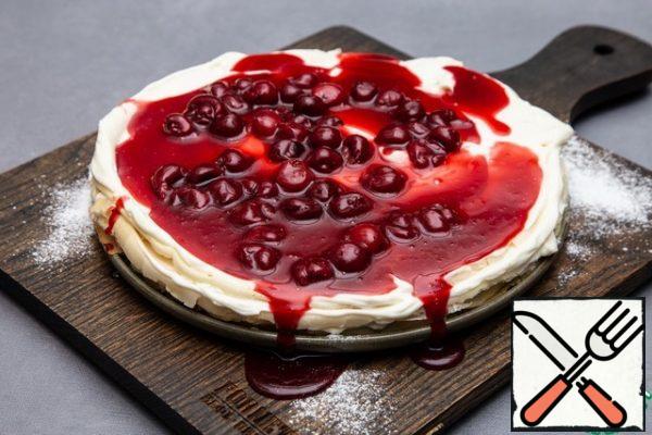 Pour the icing over the top at room temperature. Put in the refrigerator for 1 hour.