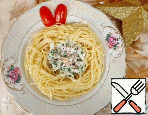 Creamy pasta with bacon and spinach Recipe