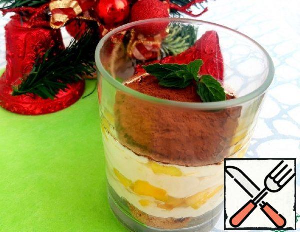 Portion "Pseudo-Tiramisu" with Mango Recipe