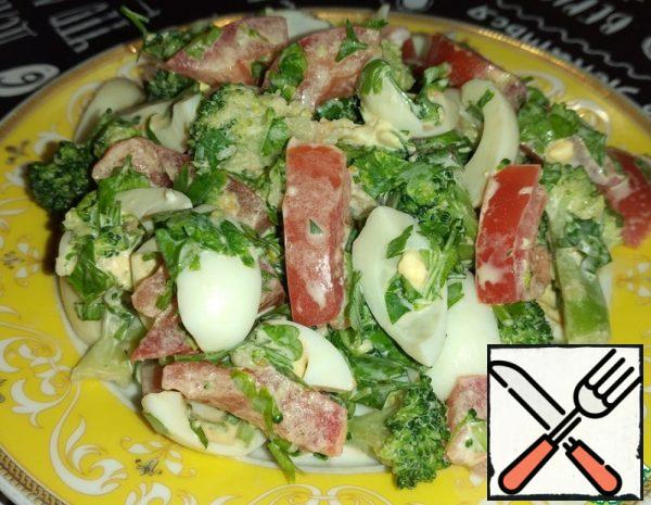 Salad with Broccoli and Quail Egg Recipe
