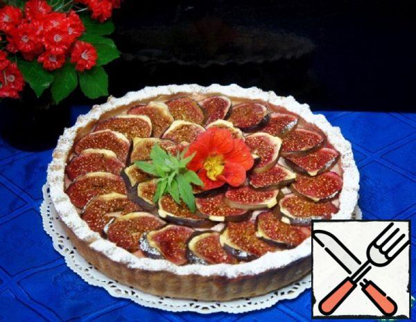 Shortbread Cottage Cheese Pie with Figs Recipe