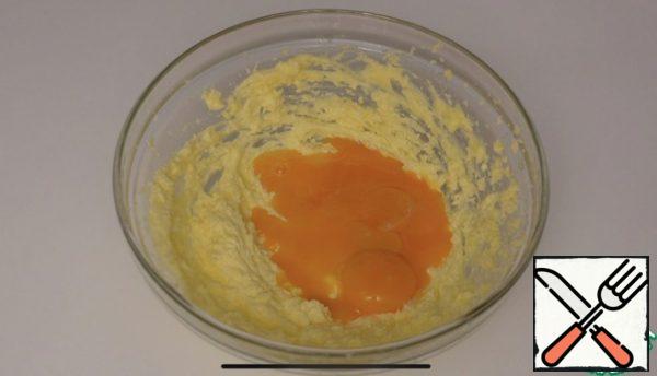 Then add the yolks and whisk until smooth.