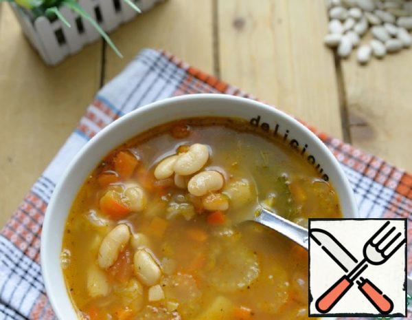 Bean and Fried Vegetable Soup Recipe