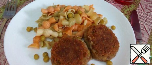 Buckwheat Cutlets with Green Peas and Tricollini Recipe