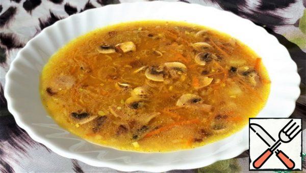 Serve our colorful soup to the table and get a lot of pleasure from the praise of our loved ones.