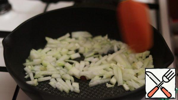 And then the onion until transparent.