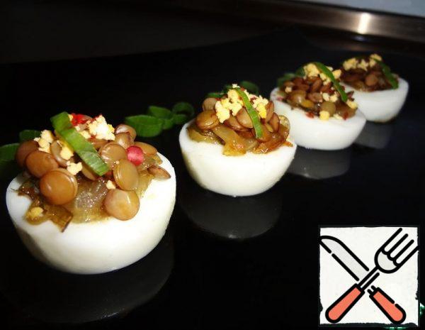 Egg and Green Lentil Appetizer Recipe