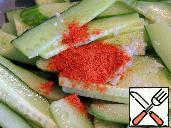 Add the red pepper.