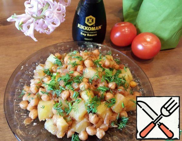 Salad-Side Dish of Chickpeas and Potatoes Recipe