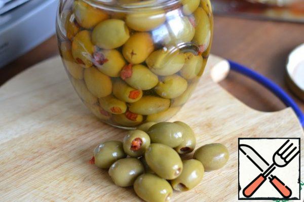 I have olives stuffed with dried tomatoes.