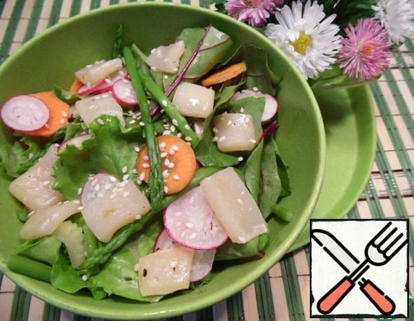 Seasonal Vegetable Salad with Squid Recipe