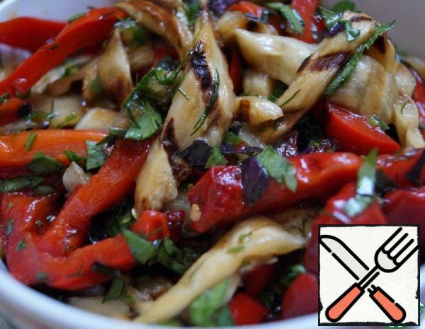 Grilled Pepper and Eggplant Salad Recipe