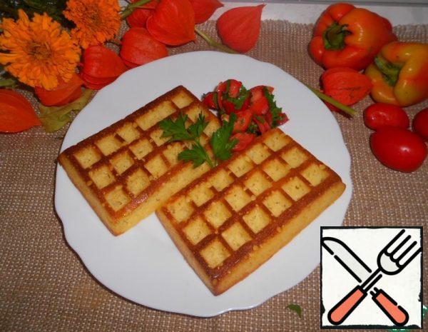 Cheese Waffles with Tomato Salsa Recipe