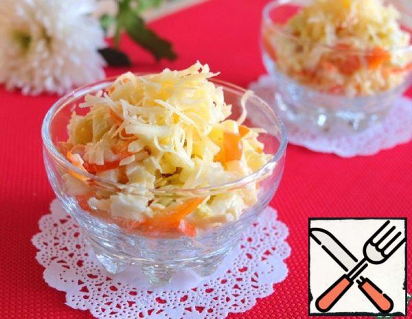 Vegetable Salad with Cheese and Apple Recipe