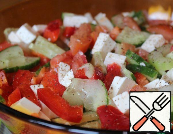 Vegetable Salad with Celery and Feta Recipe