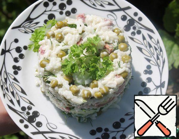 Quick Salad with Rice Recipe
